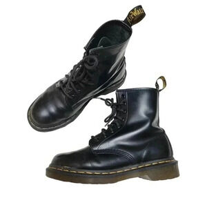 Dr Martens 1460 Nappa Leather Lace Up Boots Black Womens Size 6 37 Classic